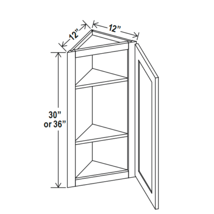 Aston Green Angle Wall Cabinet 12"W