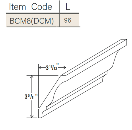 Shaker White Decorative Moulding (BCM8(DCM))