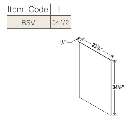 Shaker White Base Skin Veneer Panel (BSV)