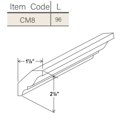 Shaker White Crown Moulding (CM8)
