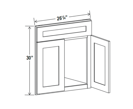 Treasure Chest Corner Sink Base Front (DCSF42)