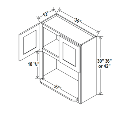 Microwave Wall Cabinet 30″W