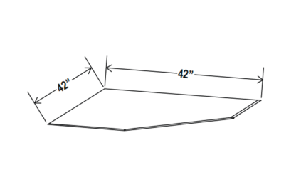 Treasure Chest Corner Sink Base Floor (SBF4242)