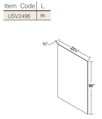 Aston Green Tall Skin Veneer Panel (USV2496)