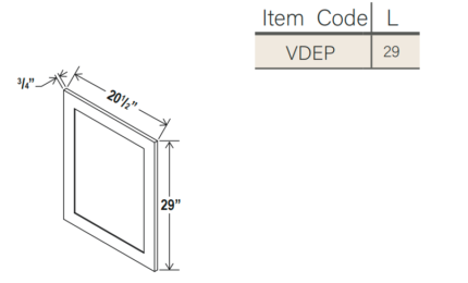 Aston Green Vanity Decorative Door Panel (VDEP)