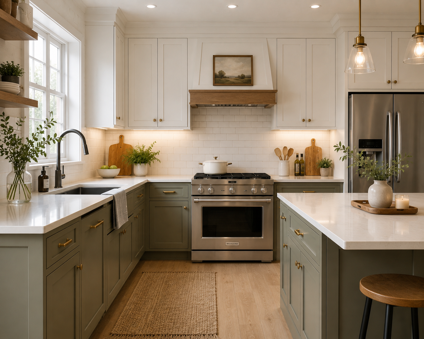 Bright kitchen with wholesale RTA kitchen cabinets