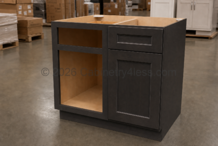 Aspen Charcoal Blind Corner Base Cabinet