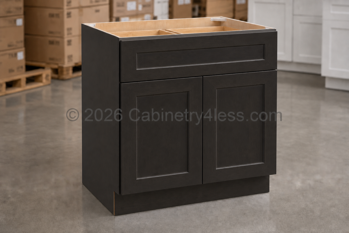 Aspen Charcoal Base Cabinet Double Doors (One Drawer)