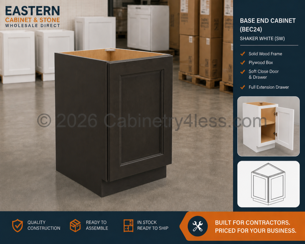 AC-BEC24 – Aspen Charcoal Base End Cabinet (BEC24)