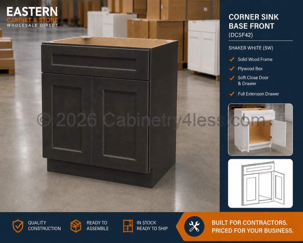 AC-DCSF42 – Aspen Charcoal Corner Sink Base Front (DCSF42)