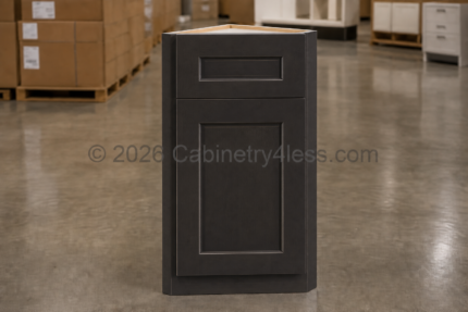 Aspen Charcoal Angle Wall Cabinet 12"W