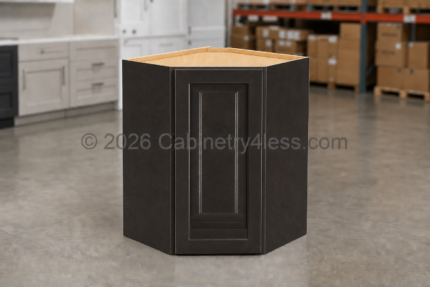 Aspen Charcoal Diagonal Corner Wall Cabinet 27"W