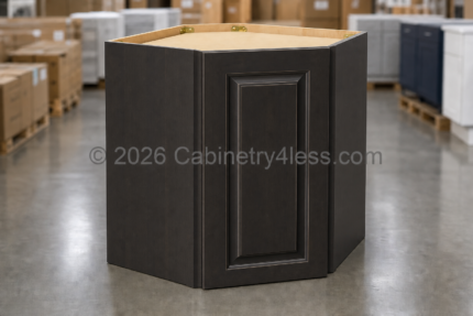 Aspen Charcoal Diagonal Corner Wall Single Door 24″W