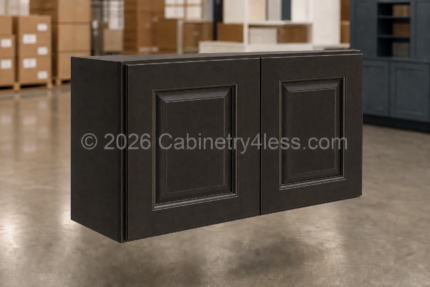 Aspen Charcoal Wall Cabinet Double Doors 12″H