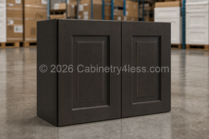 Aspen Charcoal Wall Cabinet Double Doors 15"H