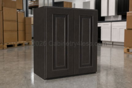 Aspen Charcoal Wall Cabinet Double Doors 36″H