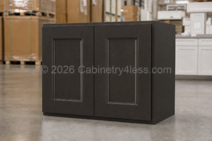 Aspen Charcoal Refrigerator Wall Cabinet Double Doors 24″H