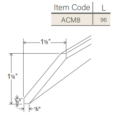 IB-ACM8 - Iron Black Angle Crown Moulding (ACM8)