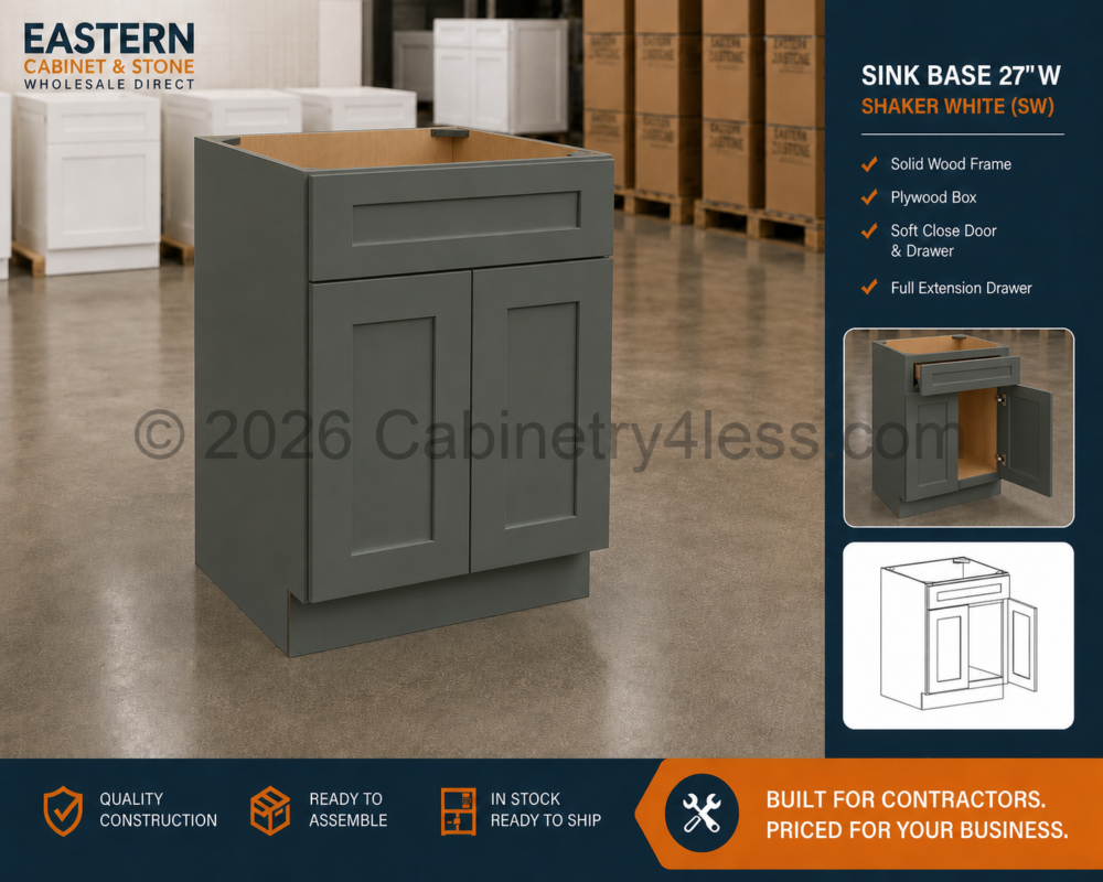 AG-SB27 – Aston Green Sink Base 27″W