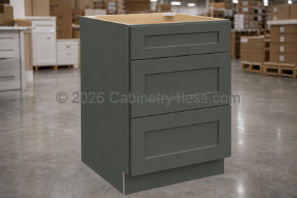 Aston Green Three Drawer Base