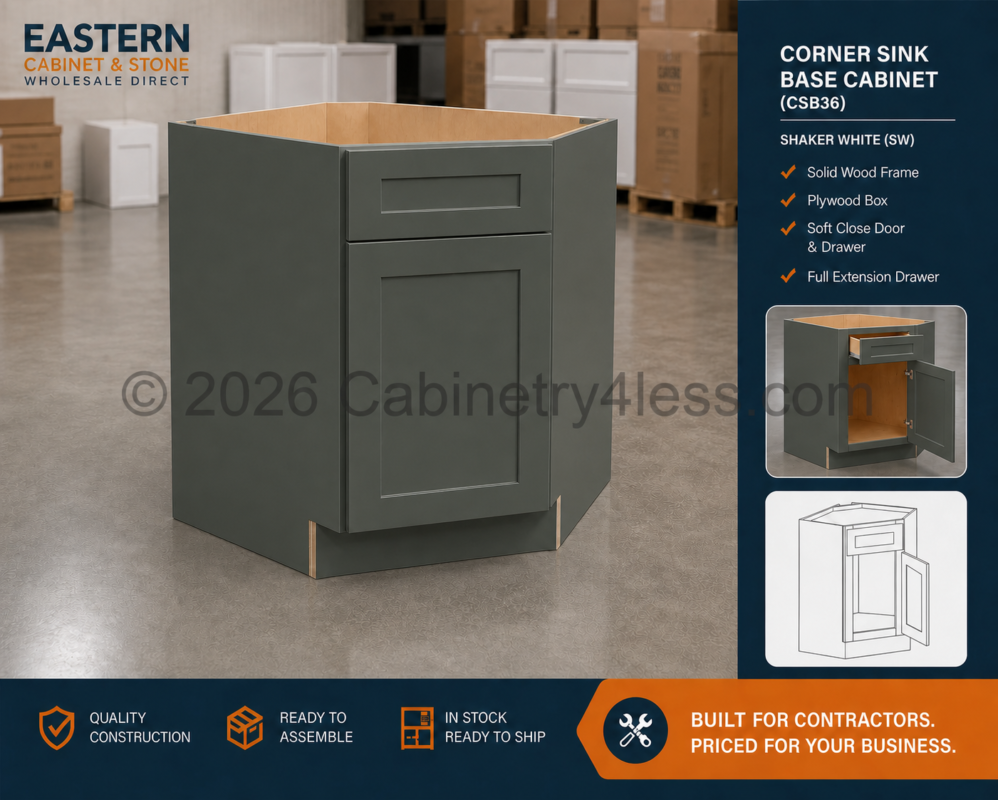 AG-CSB36 – Aston Green Corner Sink Base Cabinet (CSB36)