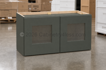 AG-W3018GD – Aston Green Wall Cabinet Double Glass Doors 18″H