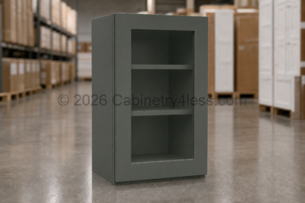 Aston Green Wall Cabinet Single Glass Door 36″H