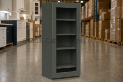 Aston Green Wall Cabinet Single Glass Door 42″H
