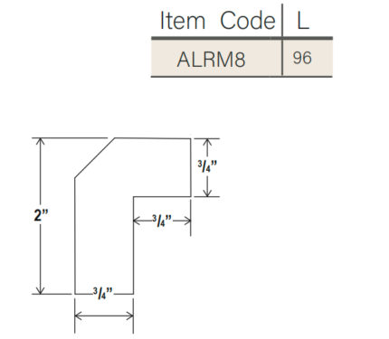 IB-ALRM8 - Iron Black Angle Light Rail Moulding (ALRM8)