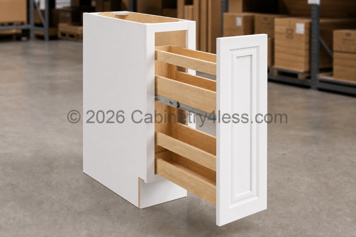 Aspen White Spice Pull Base Cabinet