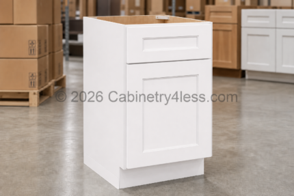 AW-BWB18 - Aspen White Base Waste Basket Cabinet (BWB18)