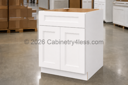 AW-DCSF42 – Aspen White Corner Sink Base Front (DCSF42)