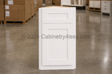 Aspen White Angle Wall Cabinet 12″W