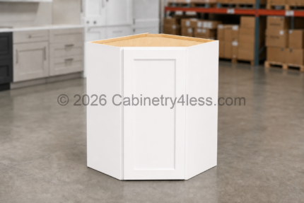 Aspen White Diagonal Corner Wall Cabinet 27″W