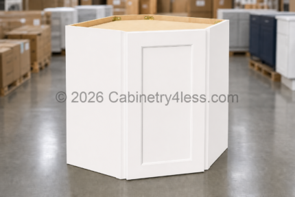 Aspen White Diagonal Corner Wall Single Door 24″W