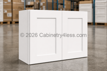 Aspen White Wall Cabinet Double Doors 15"H