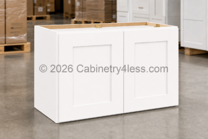 Aspen White Wall Cabinet Double Doors 18″H