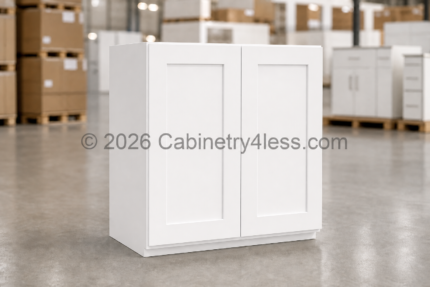 Aspen White Wall Cabinet Double Doors 30″H