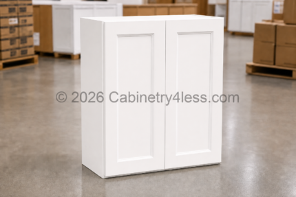 Aspen White Wall Cabinet Double Doors 42″H