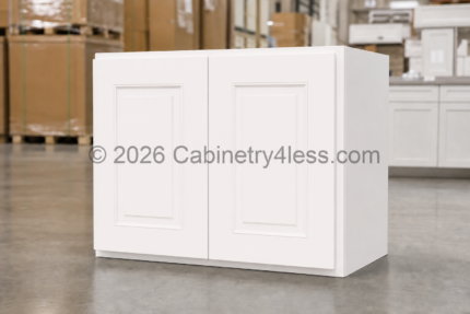 Aspen White Refrigerator Wall Cabinet Double Doors 24″H