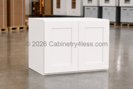 Aspen White Refrigerator Wall Cabinet Double Doors 36″W