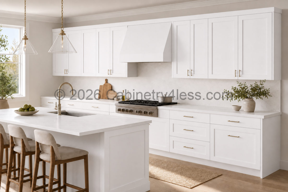Aspen White Base Cabinet Double Doors (One Drawer)
