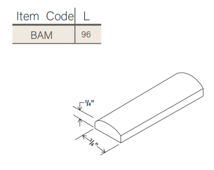 IB-BAM - Iron Black Batten Moulding (BAM)