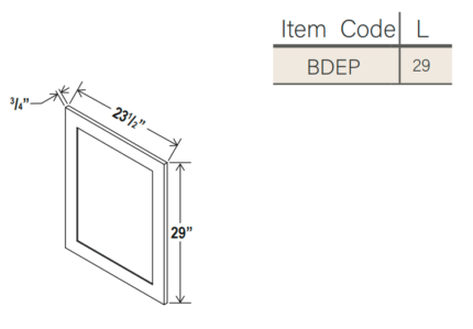 MB-BDEP - Matte Black Base Decorative Door Panel (BDEP)