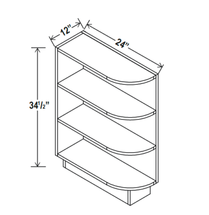 IB-BES12 - Iron Black Base End Shelf (BES12)