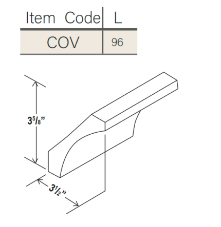 IB-COV - Iron Black Cove Crown Moulding (COV)