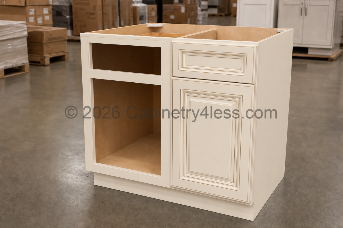 Charleston White Blind Corner Base Cabinet