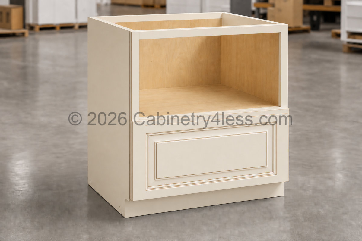 Charleston White Microwave Base Cabinet