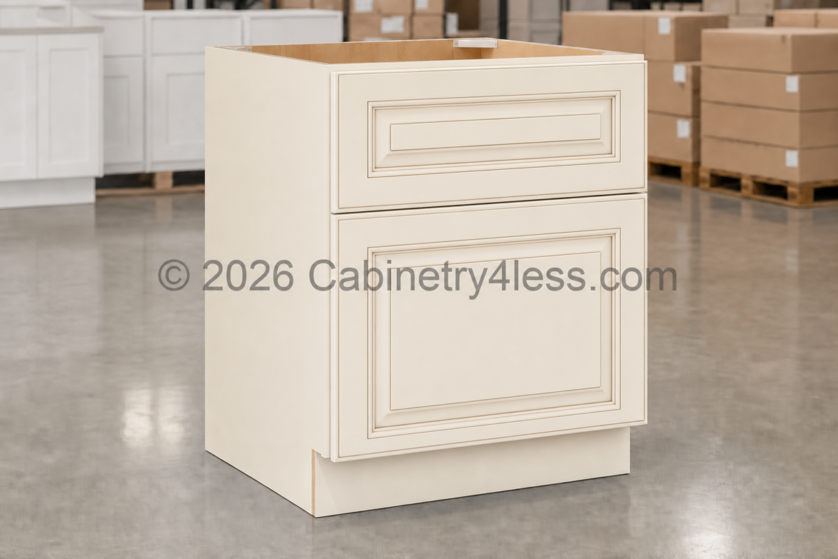 Charleston White Two Drawer Base