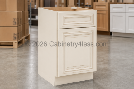 CW-BWB18 – Charleston White Base Waste Basket Cabinet (BWB18)